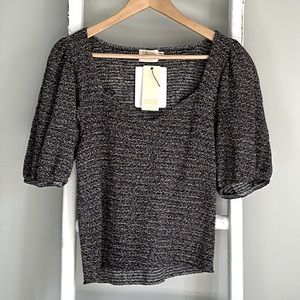 Nation LTD Bianca Smocked Tee size L